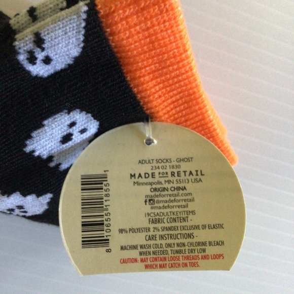 Halloween Ghost Socks - Size 9-11 - Picture 3 of 4